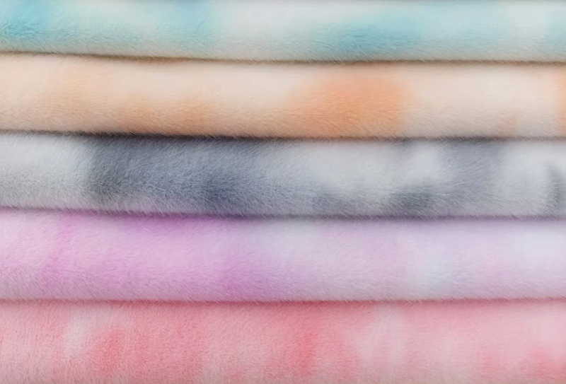 Tissu en peluche teint par nœuds en vison européen, 550 mg, 160 cm, adapté aux oreillers