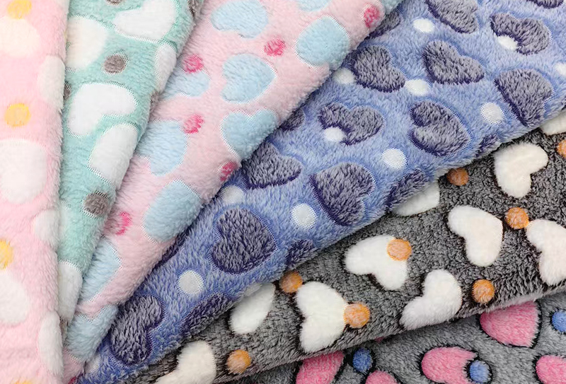 Tissu en peluche imprimé 3D en flanelle double face 230 g/m² 160 cm