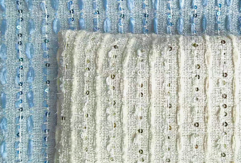 425 mg 148 cm Tissu tweed infroissable et résistant à l'usure / tissu inspiré de Chanel 897331