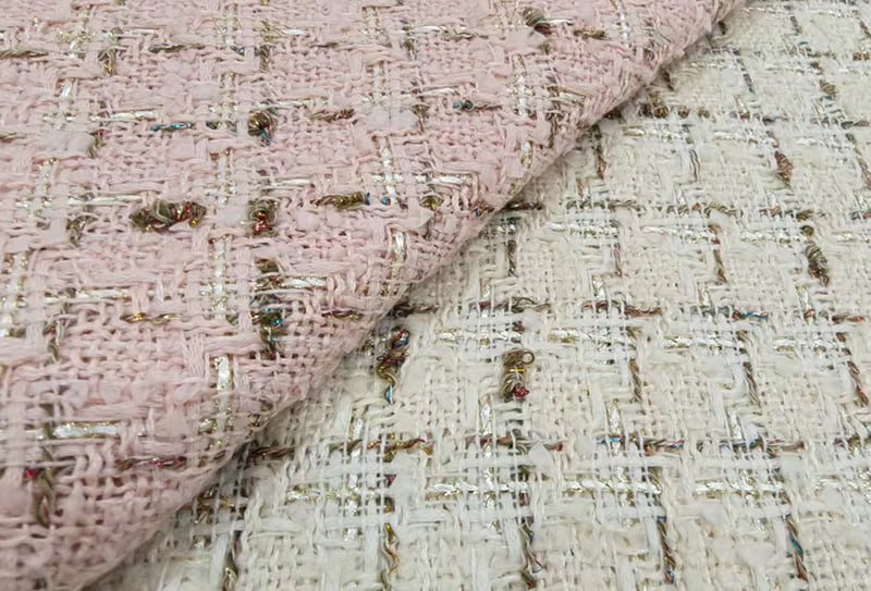 500mg 148cm Tissu Tweed/ls834322 inspiré de Chanel adapté à la confection de vestes, manteaux et sacs de style Chanel